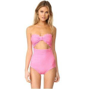 Kate Spade Scalloped Cut Out One Piece Swim Suit